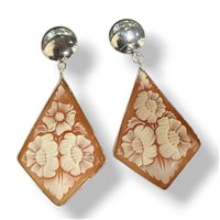 Earrings Mandile 1922 Woman Cammei  in Silver Conchiglia 2MORCM44.2